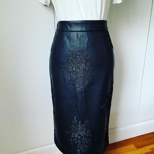 Leather Black Skirt